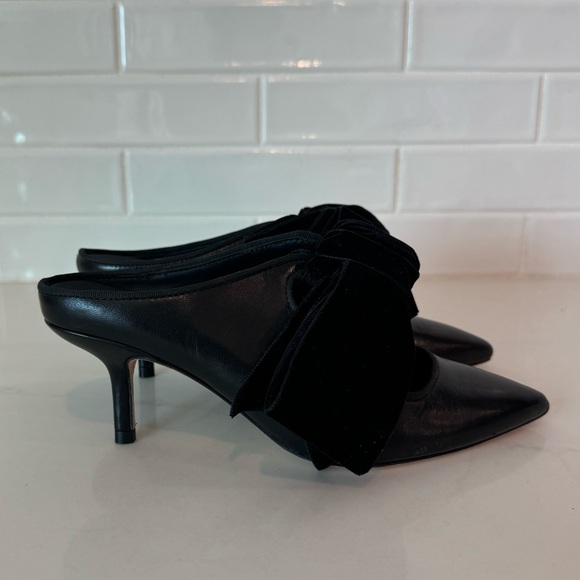 Tory Burch Black Leather Clara Mules Size 6M - Picture 6 of 12
